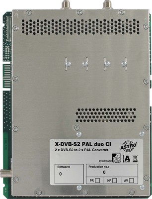 Astro Strobel Signalumsetzer 2-f.DVB-S2 in 2x1PAL-Ausgang X-DVB-S2/PAL duo CI