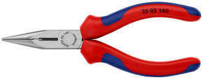 Knipex-Werk Flachrundzange mit Schneide, 140mm 25 02 140