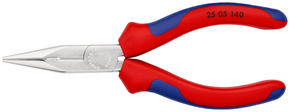 Knipex-Werk Flachrundzange mit Schneide, 140mm 25 05 140