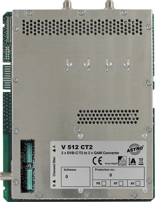 Astro Strobel Signalumsetzer 2-f.DVBC/T2 in 2x1QAM,für V 16 V 512 CT2