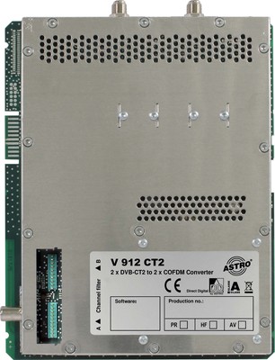 Astro Strobel Signalumsetzer 2-f.DVBC/T2 in 2x1COFDM,für V 16 V 912 CT2
