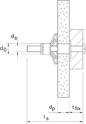 Fischer Deutschl. Hohlraum-Metalldübel HM 6 x 37 S