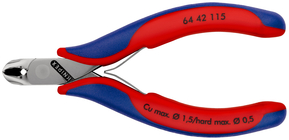 Knipex-Werk Elektronik-Vornschneider spiegelpoliert,115mm 64 42 115