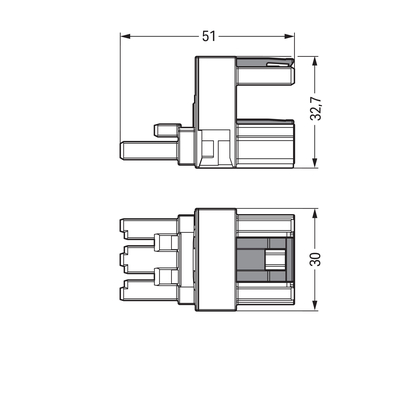 WAGO GmbH & Co. KG h-Verteiler,3-polig,Kod. B grau 770-1764