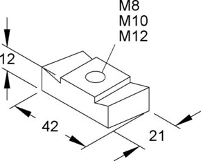 Niedax Gleitmutter GM 5030 M12 F