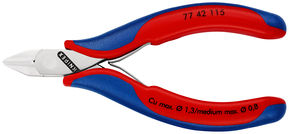 Knipex-Werk Elektronik-Seitenschneider spiegelpoliert,115mm 77 42 115