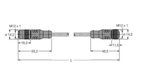 Turck Busleitung (DeviceNet, CANopen) RSC RKC 572-10M