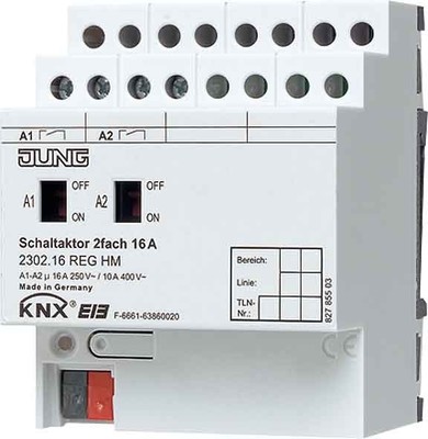 Jung KNX Schaltaktor 2-fach 16A 2302.16 REGHM