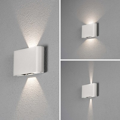 Gnosjö Konstsmide AL LED-Wandleuchte weiß, aluminium GU10 7854-250