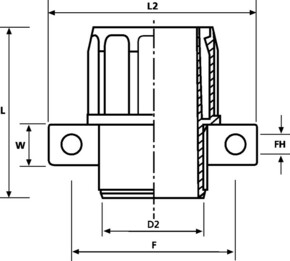 HellermannTyton Wellschlauchhalter FG45-UH
