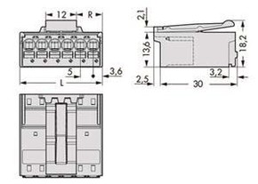 WAGO GmbH & Co. KG Stiftleiste 2-pol. RM 5mm 2092-1522/002-000