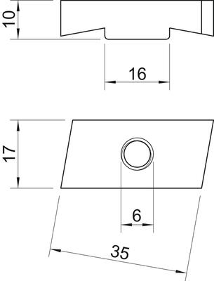 OBO Bettermann Vertr Gleitmutter M6, für Profilsch. MS40SN M6 ZL