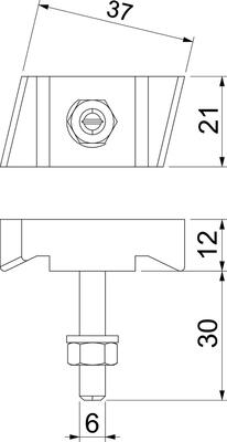 OBO Bettermann Vertr Hakenkopfschraube M6x30mm MS50HB M6x30 ZL