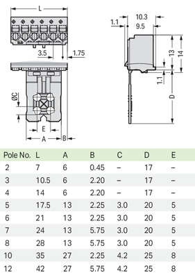 WAGO GmbH & Co. KG Federleiste mit Griffplatte 2091-1106