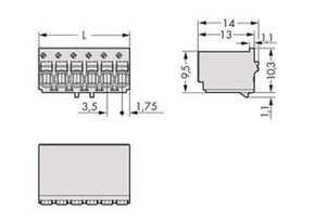 WAGO GmbH & Co. KG Federleiste 10-p, 3,5mm, lichtgr 2091-1130