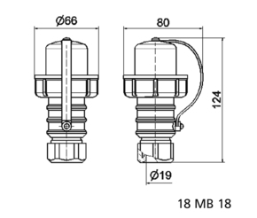 Bals Elektrotech. Schutzkontakt-Stecker 16A 3p 230V IP68 735