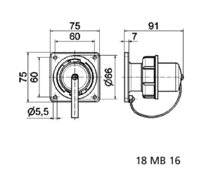 Bals Elektrotech. Schutzkont.-Anbaugerätest. 16A 3p 230V IP68 754