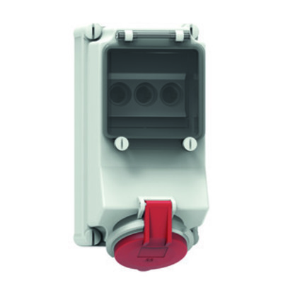 Bals Elektrotech. Wandsteckdose abgesichert 32A 5p 400V 6h IP44 1589