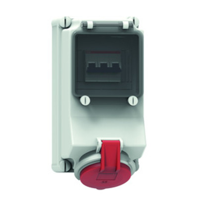 Bals Elektrotech. Wandsteckdose abgesichert 16A 5p 400V 6h IP44 1595