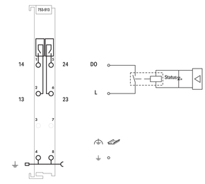 WAGO GmbH & Co. KG Digitale Ausgangsklemme 2DO 250V AC 2,0A 753-513