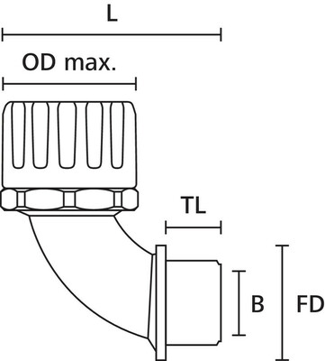 HellermannTyton Verschraubung schwarz HG21-90-M20