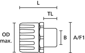 HellermannTyton Verschraubung schwarz HG54-S-M50