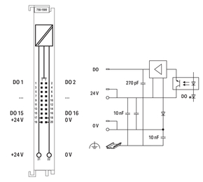 WAGO GmbH & Co. KG Digital Ausgangsklemme 16-Kanal 24VDC 0,5A 750-1500