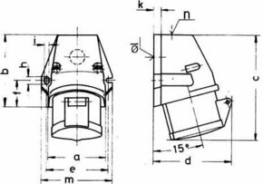 Bals Elektrotech. Wandsteckdose 32A 3p 230V 6h IP44 11919