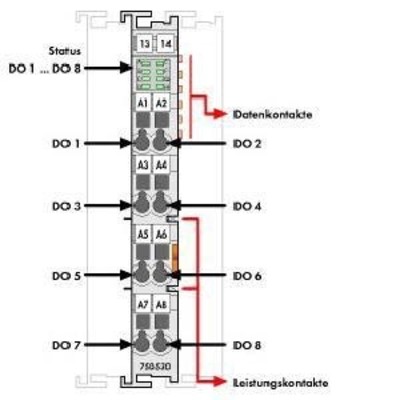 WAGO GmbH & Co. KG Digitale Ausgangsklemme 8-fach 750-530