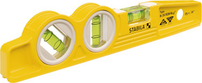 Stabila Torpedo-Wasserwaage 25cm, Winkellibelle 81 SVREM W45