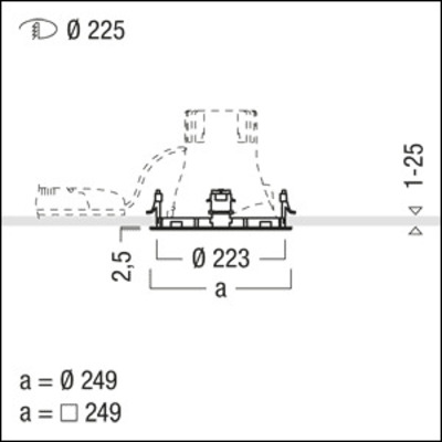 Zumtobel Group Installationsring CAR EVO L R1 RING WH