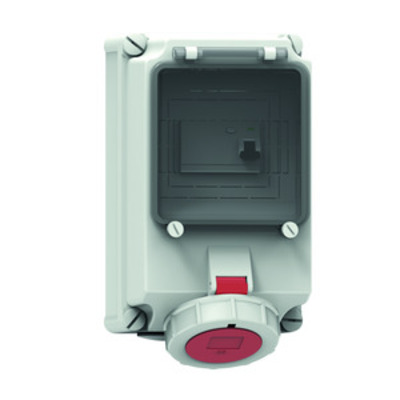 Bals Elektrotech. Wandsteckdose abgesichert 32A 4p 400V 6h IP67 15149