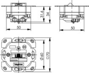 Telegärtner Anschlussdose AMJ45 8Cat5e/UP/0 100022946