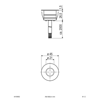 EVN Lichttechnik LED-Bodeneinbauleuchte 12VDC RGB+W aluminium 44159902