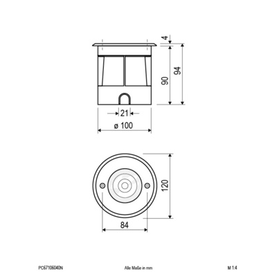 EVN Lichttechnik LED-Bodeneinbauleuchte 4000K IP67 aluminium PC67106040N