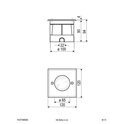 EVN Lichttechnik LED-Bodeneinbauleuchte 3000K IP67 aluminium PC67106402N