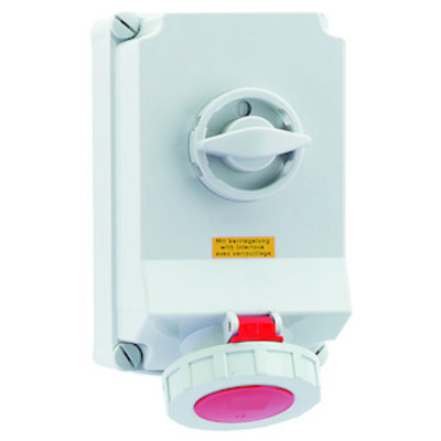 Bals Elektrotech. Wandsteckdose abschaltbar verriegelt 63A 4p 4 16604