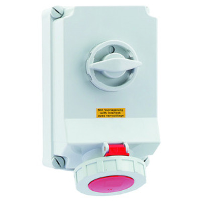Bals Elektrotech. Wandsteckdose abschaltbar verriegelt 63A 4p 4 16604