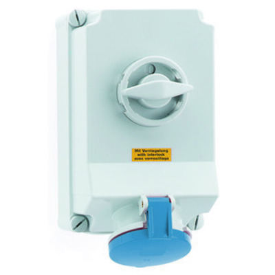 Bals Elektrotech. Wandsteckdose abschaltbar verriegelt 63A 4p 2 16933