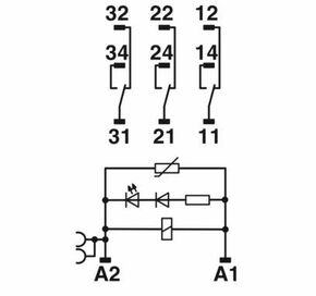 Phoenix Contact Relaismodul 230V AC, 3 Wechsler RIF4RPTLV-230AC/3X21