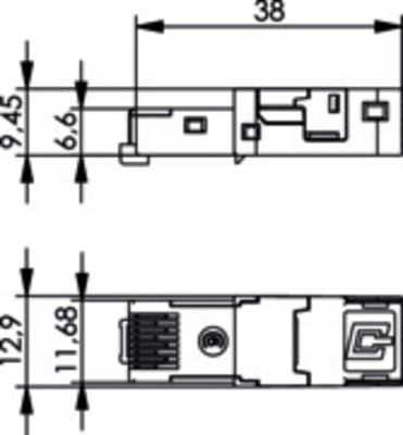 Telegärtner STX RJ45 Steckereinsatz AWG22-26 Cat.6 100007454