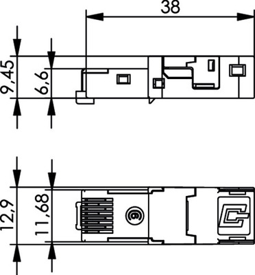 Telegärtner STX RJ45 Steckereinsatz AWG22-26 Cat.6 100007454