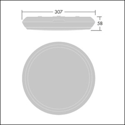 Thorn LED-Wandleuchte 4000K KAT RD 2000-840 HF