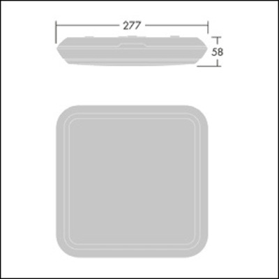 Thorn LED-Wandleuchte 3000K KAT SQ 2000-830 HF