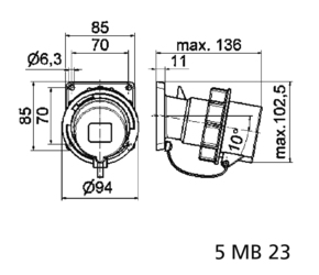 Bals Elektrotech. Anbau-Gerätestecker 4p 400V bis 440V 27027
