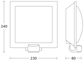 Steinel Sensor-Außenleuchte 85 x 230 x 250 mm L 20 S anthrazit
