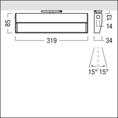 Zumtobel Group LED-Wandfluter 3000K SUP2 M WW #60715013