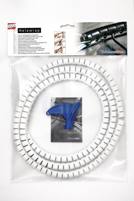 HellermannTyton Schlauch inkl. Werkzeug Spirale, weiss HWPP16L2-PP-WH