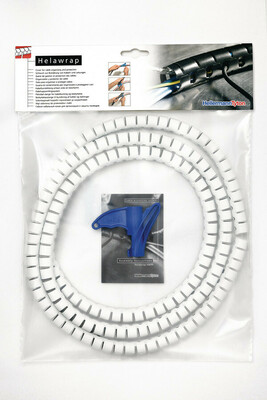 HellermannTyton Schlauch inkl. Werkzeug Spirale, weiss HWPP-25MM-PP-WH-K1