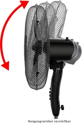 CLATRONIC Standventilator 40cm,4Stufen,oszill. CTC VL3603 S sw